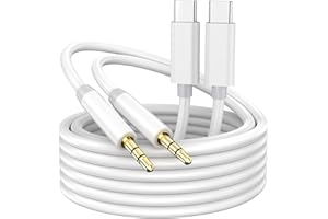 WAMAXLINK 2 Pack USB C to 3.5mm Audio Aux Jack Cable, 3.3ft USB Type C to 3.5mm Headphone Stereo Cord Car Compatible for iPhone 16/16 Plus/16 Pro/16 Pro Max/15/15 Plus/15 Pro/15 Pro Max, iPad Pro/Air/Mini