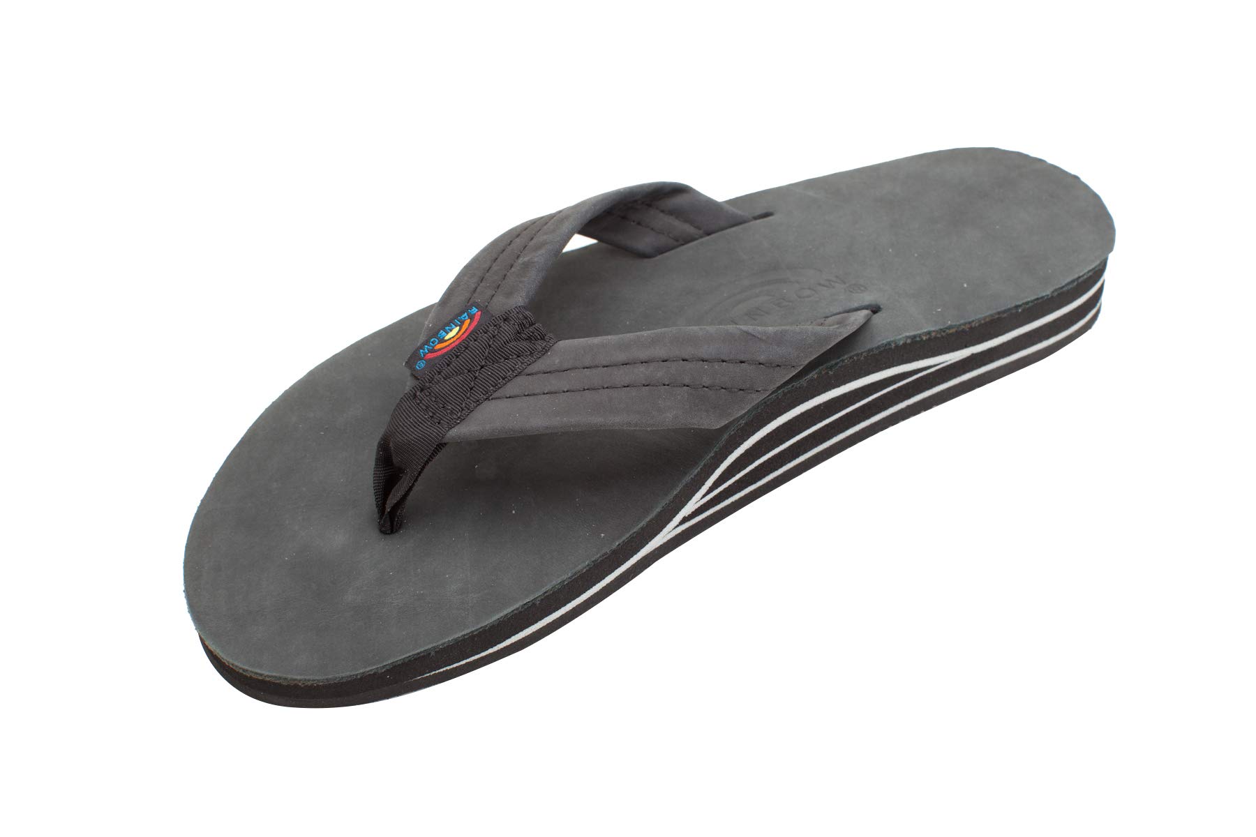 rainbow sandals men's premier leather double layer with arch wide strap