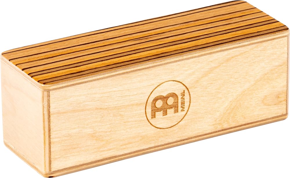 Meinl Percussion Rectangle Wood Shaker - Small - Musical Instrument - Baltic Birch, Exotic Zebrano (SH53-S)