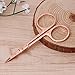 Thobu Stainless Steel Makeup Eyebrow Hair Eyelash Remover Trimmer Scissors Cutter Rose Gold