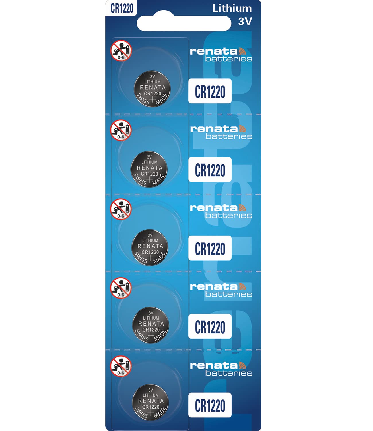 Renata CR1220 Batteries - 3V Lithium Coin Cell 1220
