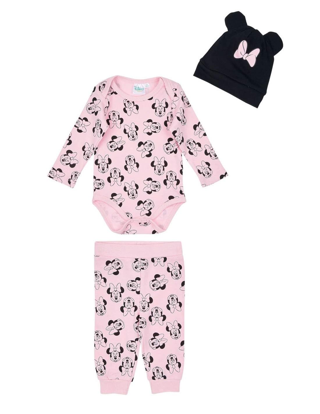 Minnie Ensemble Pantalon Body Et Bonnet Bebe Fille Rose De 3 A 24mois Ensembles Fille Faircertification Com