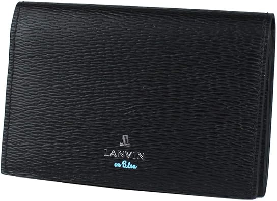 Amazon ランバン オン ブルー 名刺入れ ワグラム メンズ 01 ブラック 名刺入れ