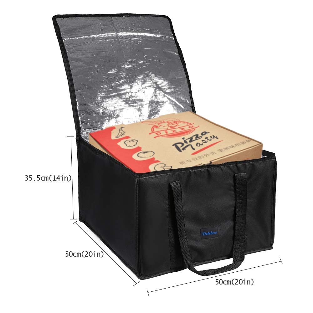 Delebao Sac Isotherme Extra Large Sac Repas Lunch Bag Sac A Dejeuner Sac A Congelation Isole Sac De Panier Pliable Cabas De Courses Noir 40 Litre 2 Pieces Cabas De Courses Bagages