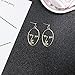 Face Earring Set-Mookoo 3 Pair Gold Tone Hypoallergenic Earrings for Girls Teens Women Earrings Including Hollow Face Hand Shape Gold Statement Earrings