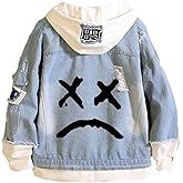 KPOP Rapper Denim Jacket Jeans Love Printed Fashion Sport Hip Hop Hoodie
