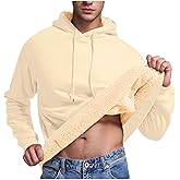 XUNRYAN Hoodies for Men Heavyweight Fleece Sweatshirt Thick Pullover Warm Hooded Sherpa Jackets Long Sleeve Shirts Outerwear