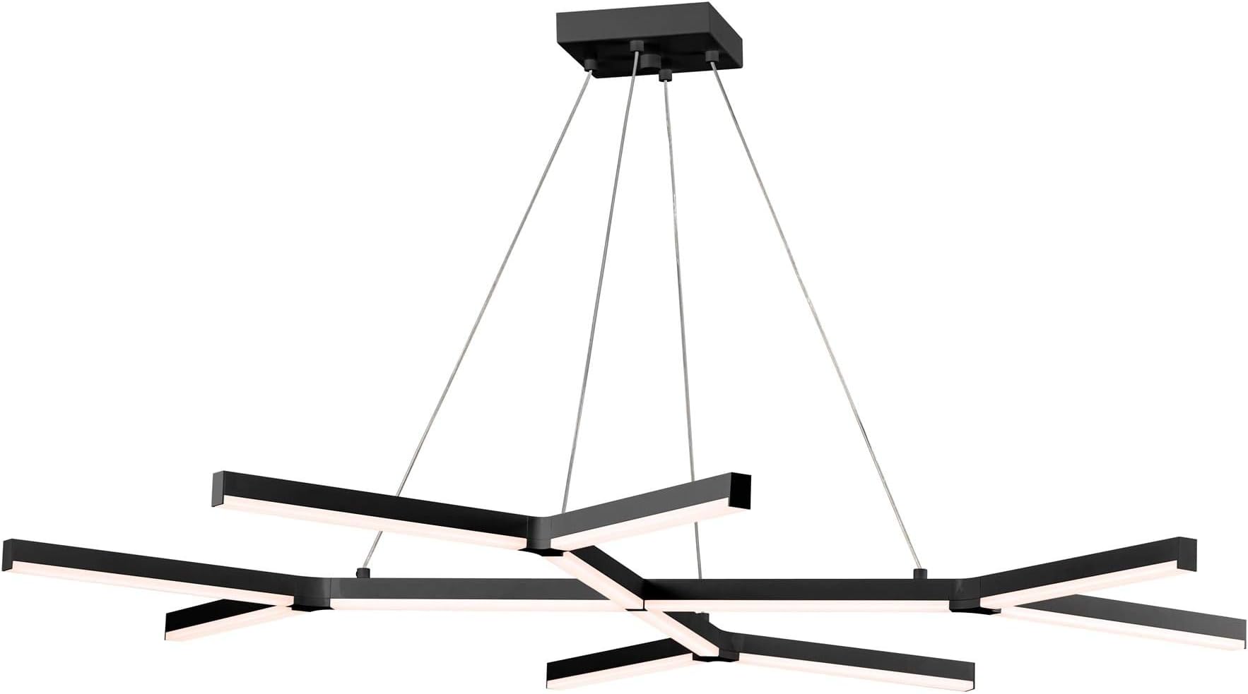Sonneman 2775.25 Contemporary Modern LED Pendant from Quad-Y Collection Finish, Satin Black