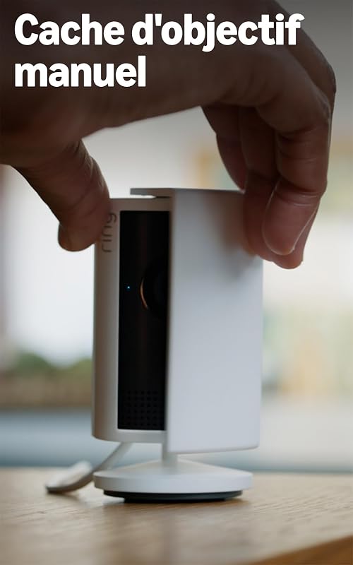Caméra intérieure Plus (Indoor Camera Plus, nouvelle génération), Caméra de surveillance secteur, Retinal 2K, zoom 4x, cache d'objectif manuel, Essai gratuit de 30 jours d'abonnement Ring