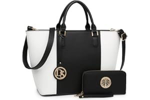 DASEIN Large Tote Bags Vegan Leather Purses and Handbags for Women Top Handle Ladies Shoulder Bags Satchel Hobo 2pcs Set