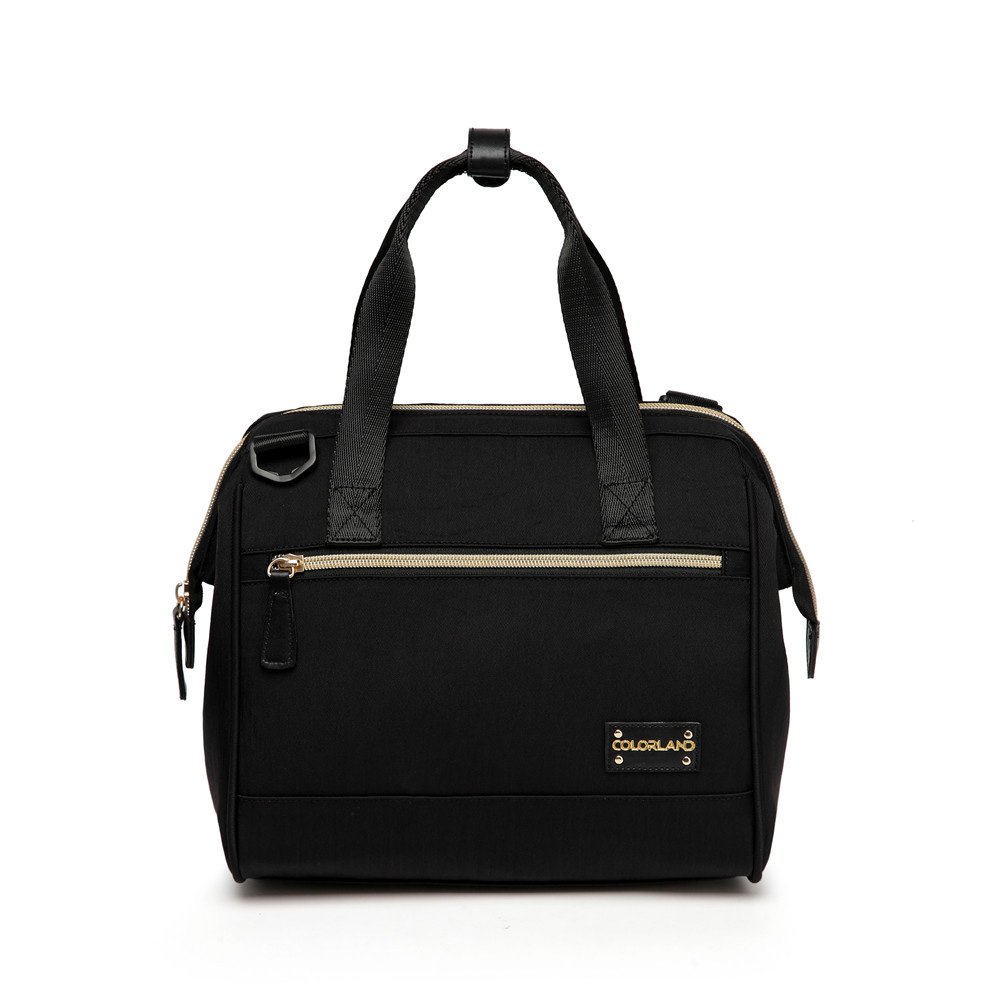 COLORLAND Zera Fashion Multi-Functional Tote Cooler Shoulder Bag Nylon Black