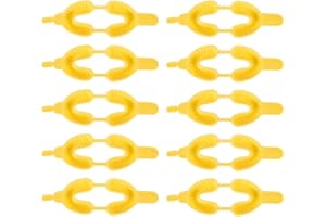 HEALLILY 20pcs Disposable Dental Fluoride Trays Fluorinated Foam Dental Tray Dental Materials Tray alginate impression material for Kids Use Size M Yellow