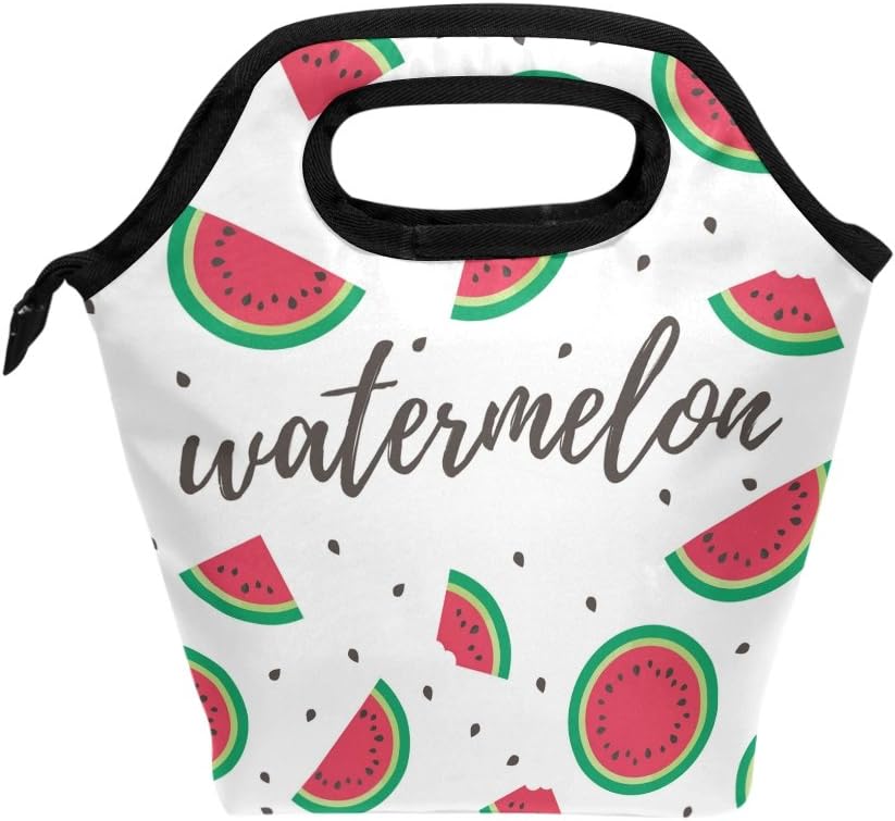Fruits Watermelon Insulated Lunch Bag Tote for Women Kids Adult Lunch Box Cooler with Zipper Boys, Girls, Men