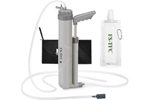 FS-TFC Water Purifier Survival Gear 4-Stage Portable Water Filter 1.5L/Min Fast Flow for Personal or Small Group Hiking, Camping, Travel, and Emergency Preparedness