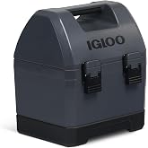 Igloo Gripper CoolBox 10 Qt Cooler, Tactical Gray | Insulated Lunch Box Cooler, Holds 11 Cans, Toolbox-Tough Latches, Rubberized Non-Slip Base, Lid Cargo Divider