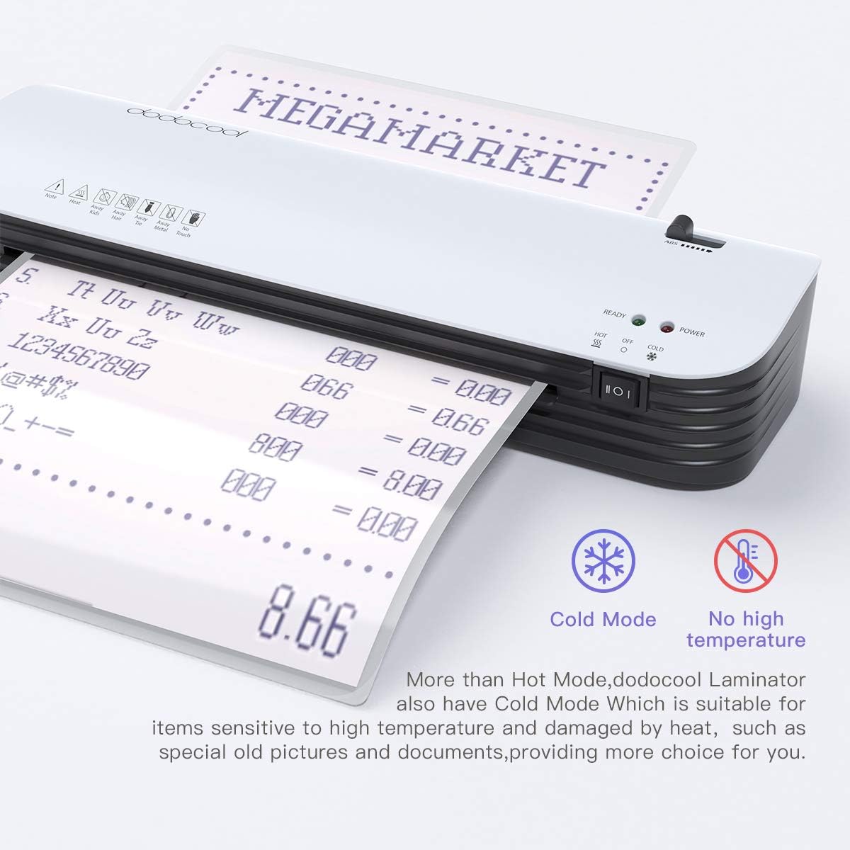 Laminator, dodocool Thermal Laminating Machine, 4 in 1 Personal Laminator for Home Use Shcool Teacher Office, 9 Inches Small Cold Lamination Machine with 20 A4 A5 A6 Pouches Trimmer Corner Rounder : Office Products