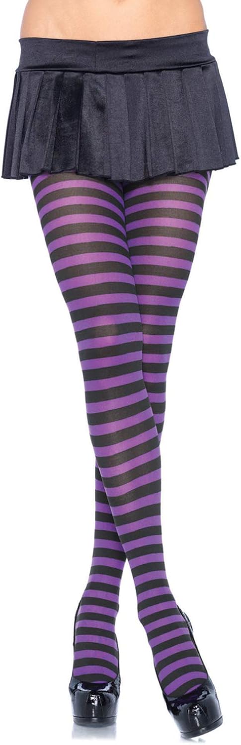 Leg Avenue Women's Nylon Striped Tights: Clothing