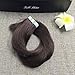 Full Shine 24 inch 20 Pieces 50g Per Package Deak Brown Real Human Hair Extensions Seamless Tape in Extensions Brazilian Remy Hair Skin Weft