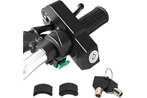 FRDHEE Motorcycle Lock, Motorcycle Handlebar Grip Lock Anti-Theft Bike Handlebar Lock Throttle Grip Brake Lever Security Motorcycle Locks with 2 Keys to Secure Your Motorcycle Bike ATV(Black)