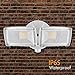 LEPOWER 3000LM Dusk to Dawn LED Security Light, 28W Flood Lights with Photocell, 5500K White Light, IP65 Waterproof, 2 Adjustable Heads Exterior Outdoor Security Lights for Garage, Backyard (White)