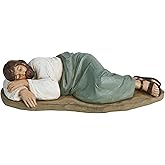 ShineOnAngel Sleeping St. Joseph Statue 8inch Saint Joseph Sculpture Religious Gift for Catholic Modern Home Decor (Blue)
