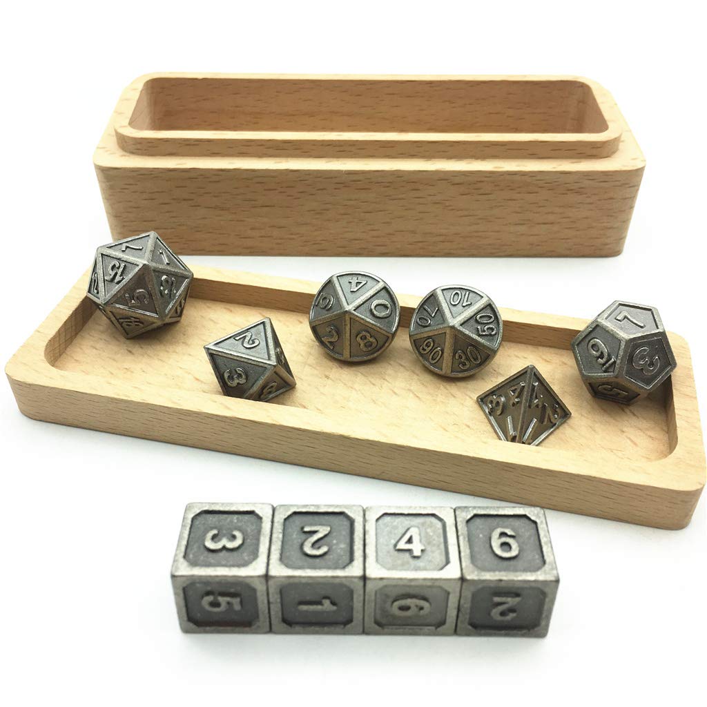 DND Metal Dice Set of 10 for Dungeons and Dragons Momostar