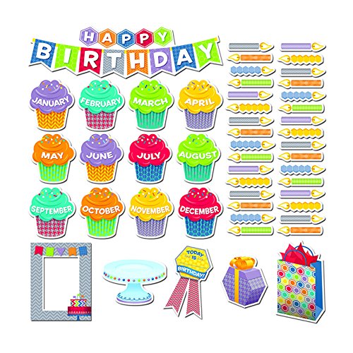 Creative Teaching Press HexaFun Happy Birthday Mini Bulletin Board Set (6958)