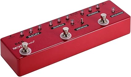 Amazon Benkeg Dc5 6 In 1ギターマルチエフェクトペダルディレイ コーラス ディストーション オーバードライブ ブースター バッファートゥルーバイパス付きフルメタルシェル マルチエフェクター 楽器