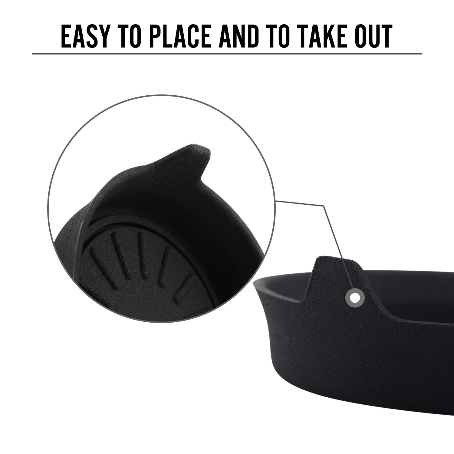 Seven Sparta Car Cup Holder Coasters, Silicone Coasters for Cup Holders, Universal Vehicle Cup Holder Coasters, Set of 4 Pack, 3-1/8\