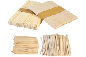 Yolyoo 400pcs Wooden Wax Sticks Wax Spatulas Wax Applicator Craft Sticks for Hair Eyebrow Removal (400 Piece Assortment)
