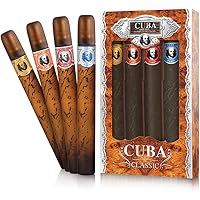 Cuba for Men Gift Set Cuba Gold Red Blue and Orange and All Are 1.15-Ounce