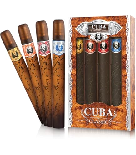 香水 キューバ GOLD, BLUE, BLACK, BROWN  4点 セット Amazon.com : Cuba By Cuba for Men Gift Set, 4 Count : Fragrance
