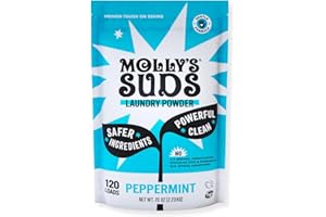 Molly's Suds Laundry Detergent Powder| Natural Laundry Detergent for Sensitive Skin | Stain Fighting (Peppermint - 120 Loads)