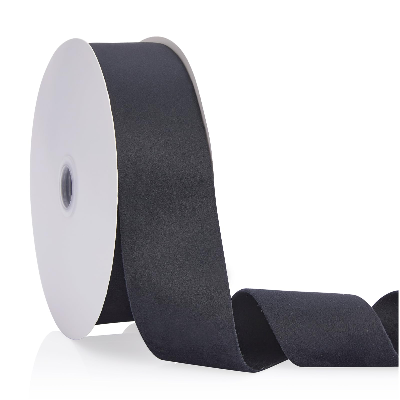 Photo 1 of Black Velvet Ribbon Double Faced 2 inch Continuous 20 Yards Use for Christmas Tree Ornaments, Gift Wrapping, Wreath Decoration, Wedding Boutonnieres, Handmade Crafts Bow Making