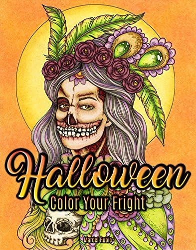 Halloween : Color Your Fright - Artist Edition Halloween Adult Coloring Book + 3 free mini posters Ring-bound โ October 1, 2017