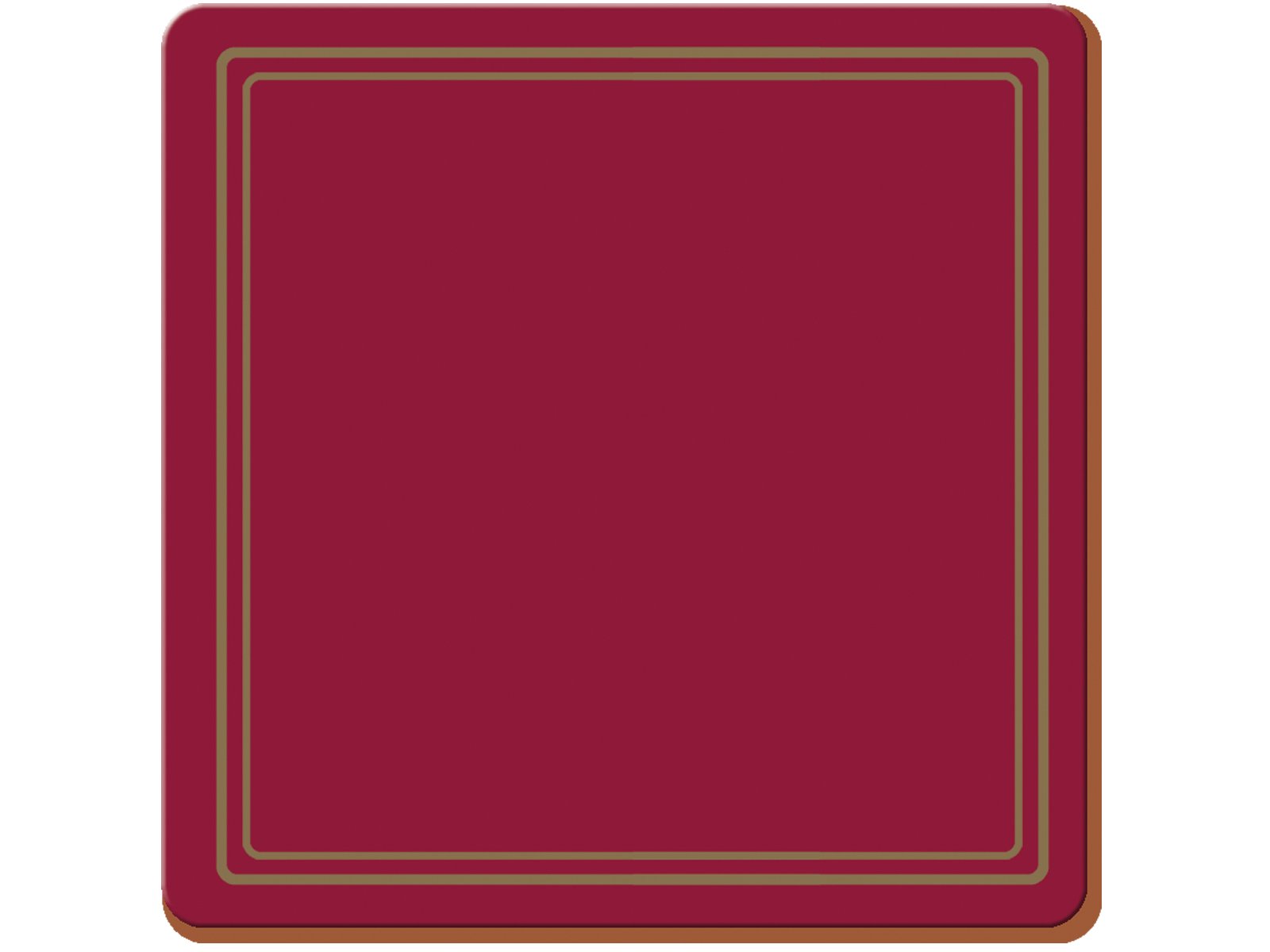 Creative Tops Classic Premium Cork-Backed Coasters, Wood, Red, 6-Piece