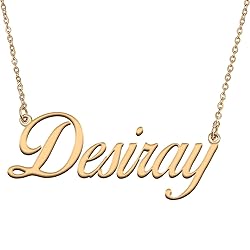 HUAN XUN Customized Custom Simple Any Name Necklace