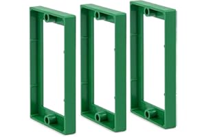 Mint Bucket Brands 3/8" Single Gang Receptacle Outlet Box Extenders - UL Listed - Electrical Outlet Extender for Electrical Box and Electrical Outlet Switches (Pack of 3)