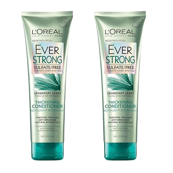 L’OREAL PARIS THICKENING SULFATE FREE CONDITIONER, THICKENS + STRENGTHENS THIN, FRAGILE HAIR, HAIR CARE WITH ROSEMARY LEAF, EVERPURE, 8.5 FL OZ (PACKAGING MAY VARY)