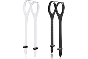2pcs Scuba Mask Strap - Black and Transparent Universal Silicone Replacement for Diving, Swimming, Snorkeling