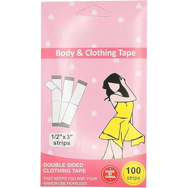 Amazon.com: Bagentry 3 Rolls Double Sided Fashion Tape with Dispenser,  Clear Body Tape for Skin, Clothing Tape to Keep Clothes in Place, Invisible  Fabric Hem Tape for Dress Bra Women Girls (16.4