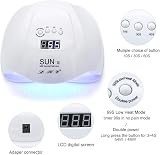 LKE UV LED Nail Lamp Dryer Gel Polish Curing Light 4 Timers Auto Sensor White view 3