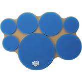 Drum Practice Pad - Compact Multi-target Drumming Practice Pad for Pattern and Phrasing Development - Standard Drum Kit Layout - 7 Silent Pads with Perfect Rebound