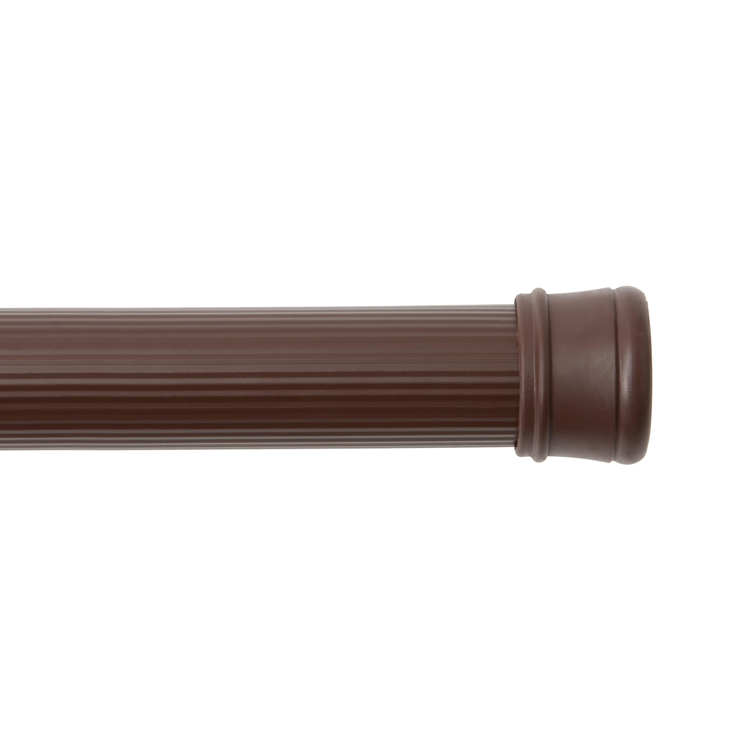 Kenney Spring Tension Shower Curtain Rod, Carbon Steel, Chocolate, 36-63"