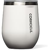 Corkcicle Stemless Wine Tumbler - Keeps Drinks Cold for 6 Hours - Triple-Insulated Stainless Steel - Non-Slip Base - Summer Drinkware Gift - Keeps Drinks Ice Cold - 12 oz - Oat Milk