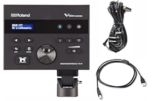 Roland TD-07 V-Drum Module with Cable Snake and Silverline Audio 6ft USB Data Cable Bundle