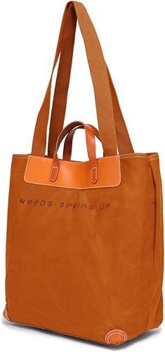 Amazon トートバッグ メンズ 縦型 2way ショルダー 帆布 ヌメ革 本革 キャンバス 236 Create Zero トートバッグ