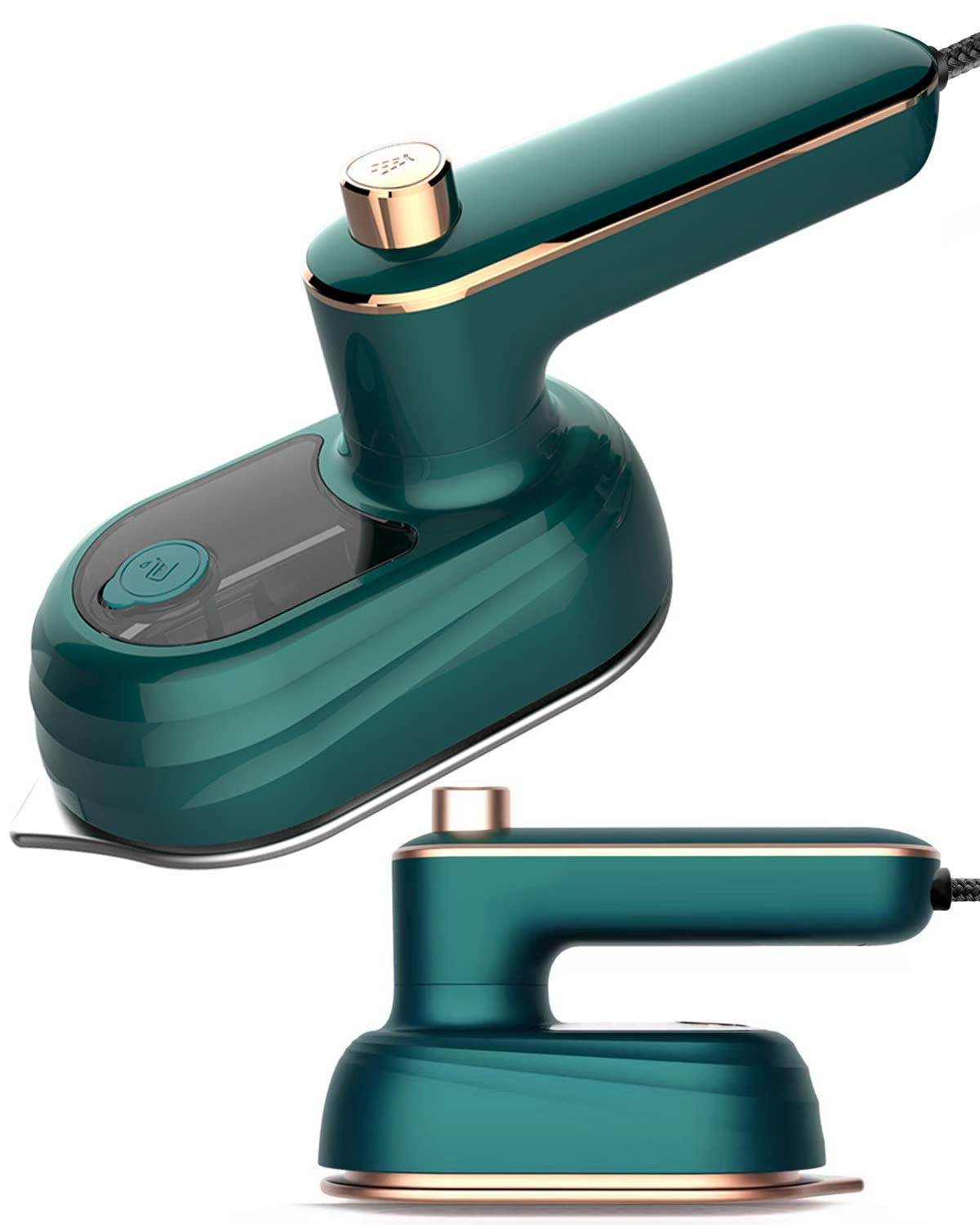 Photo 1 of **UNTESTED**
Professional Travel Iron for Clothes, Mini Ironing Machine Handheld Can Be Rotated 180 Degrees, Household Fast Heating Wired Small Electric Iron, Portable Heat Press Clothing Iron Machine (Green)