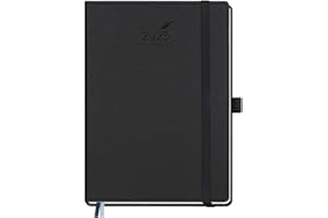 BEZEND 2025 Planner Daily Weekly & Monthly 5.8" x 8.5" (Jan - Dec 2025) Agenda 2025 Vertical Calendar Book with Hourly Schedule, Monthly Tabs, Pen Holder, Vegan Leather Hard Cover - Black