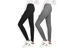 LUOUSE Multipack Cute Printed Girls Stretch Leggings Ankle Length 4-13 Years